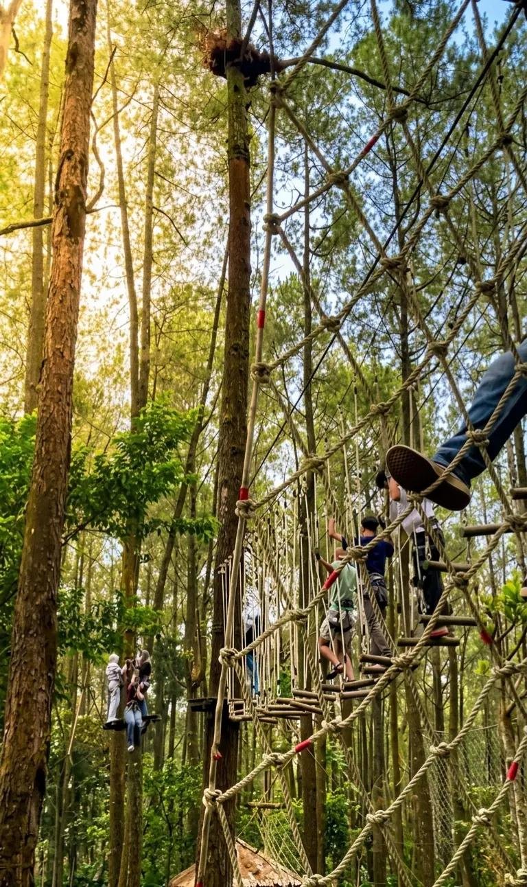 Area wisata cukup luas terdapat penginapan bisa sekalian Staycation aman untuk anak-anak maupun rombongan keluarga.