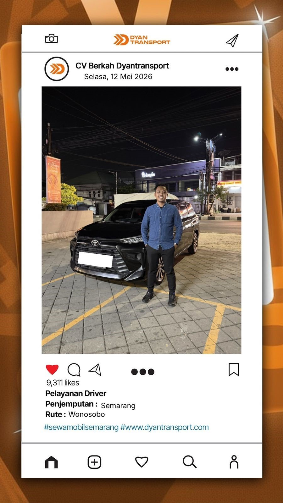 Driver Rental Fleksibel, Siap 24 jam melayani anda dari Tengah malam, pagi, siang ataupun malam.